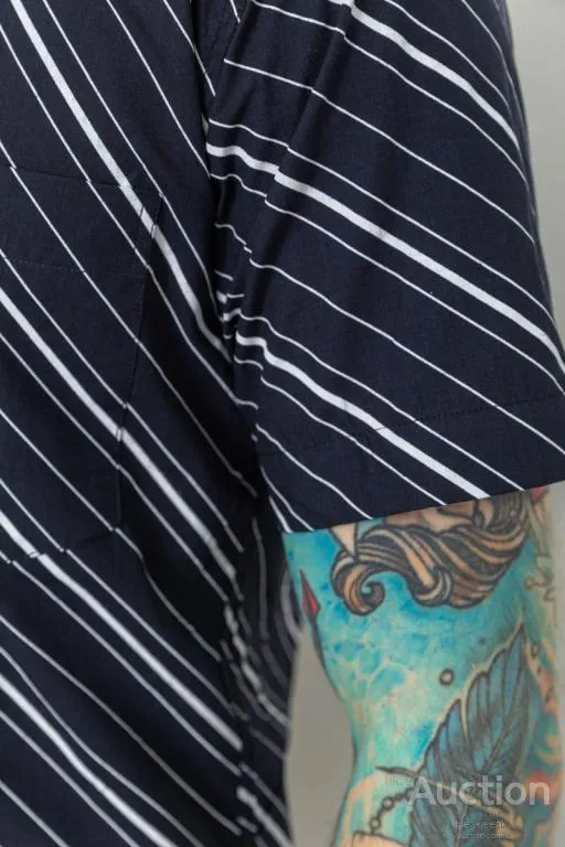 Рубашка мужская с принтом классическая, цвет черно-белый, 167R972 Де купити