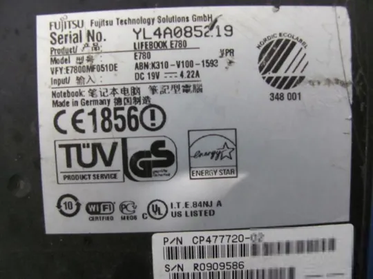 №131-1 Кришка панель палмрест тачпад для FUJITSU LIFEBOOK E780 оригінал Інтернет-аукціон