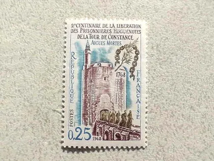 фото, Поштова марка Франція 1968 рік **