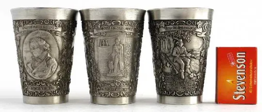 Олов&#039;яні келихи 3 шт., колекція №22, Zinn95%, Germany Характеристики