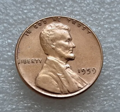 фото, (8103 ря) 1 цент 1959 США (без мітки монетного двору)