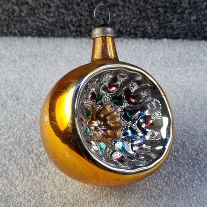 фото, Елочная игрушка ссср "вогнутый шар"