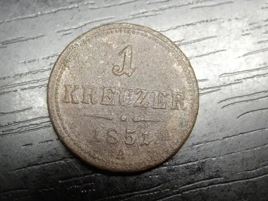 1 крейцер 1851 A Австро-Угорщина Ціна