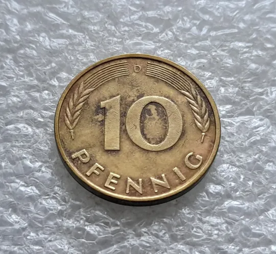 (2229) 10 пфенігів 1988 Німеччина, &quot;D&quot;(Мюнхен) (Германия, пфенниг) Продаж