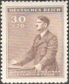 Третий Рейх 1939 г. ОККУПАЦИЯ БОГЕМИИ И МОРАВИИ. МАРКА КРУПНАЯ С КЛЕЕМ. Ціна