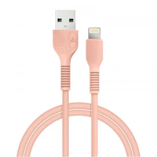 Кабель ACCLAB AL-CBCOLOR-L1PH USB - Lightning (M/M), 1.2 м, Peach (1283126518201) Ціна
