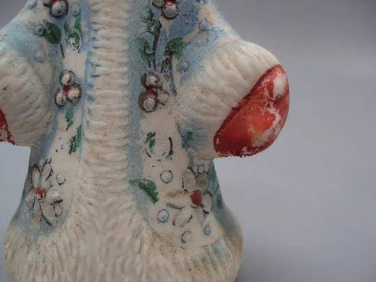 Новогодние украшения игрушка Снегурочка в кокошнике узор цветы под елку пластик 15,5 см №15983 Де купити