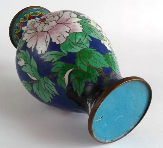Колекційна антикварна ваза клуазоне Cloisonne мідь XIX століття Продаж