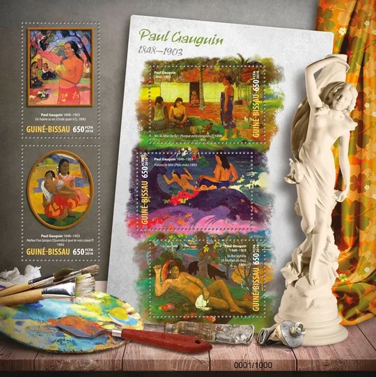 Купити Гвинея Бисау-Живопись-Поль Гоген-2016. Чистый полный красивый комплект. MNH.