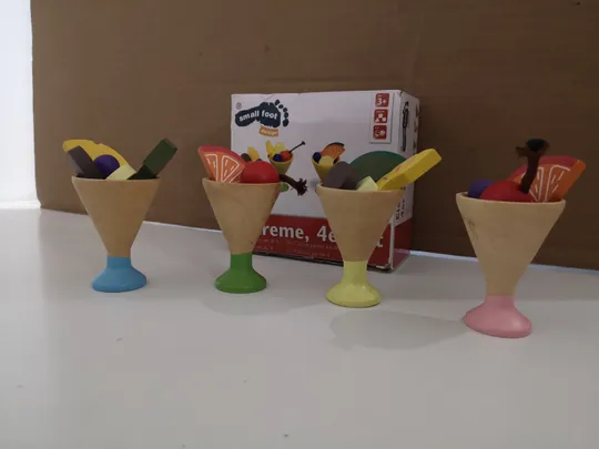 Купити Дерев&#039;яні іграшки. Набір для морозива 4 предмета з фруктами (17)