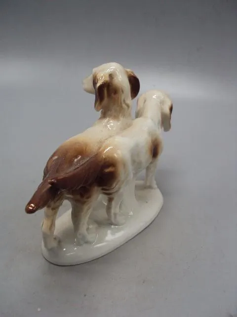 Фигура фарфор Германия Carl Scheidig KG Гревенталь охотничьи собаки Эпаньол бретон собачки 10,8см №5 Де купити