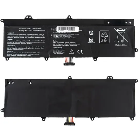 Батарея для ноутбука ASUS C21-X202 (S200E, X202E, X201E, Q200E series) 7.4V 4000mAh Black Ціна