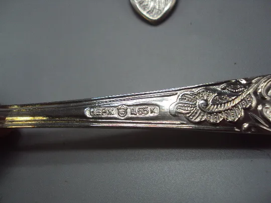 Столовые приборы вилки нерж узор нержавейка длина 21 см и десертная вилка 18,6 см лот 12 шт №18640в Інструкція