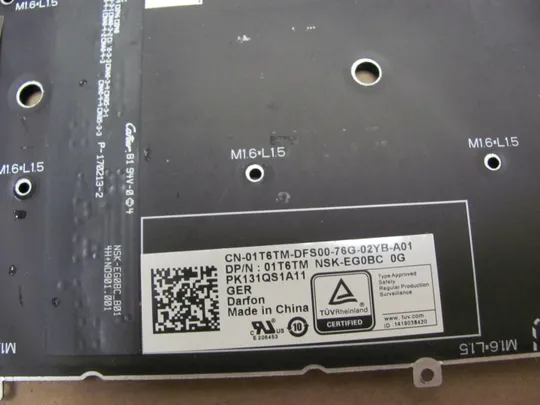 номер0954-21 клавіатура ДОНОР 01T6TM PK131QS1A11 для Dell XPS 13 9365 2-in-1   оригінал Де купити