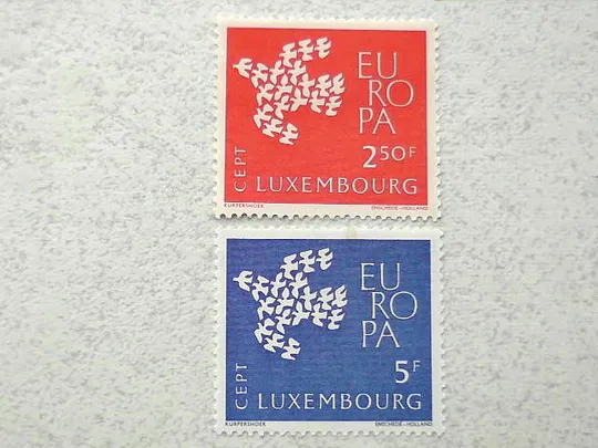 Серія поштових марок Люксембург " Європа СЕРТ " 1961 рік ** Ціна