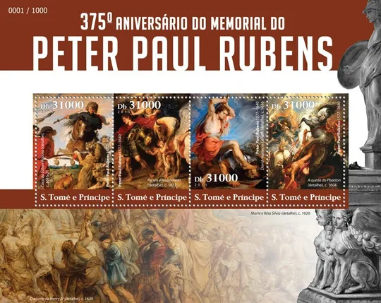 Купити Сан Томе и Принсипи-Живопись-Рубенс-2015 Чистый полный красивый комплект. MNH.
