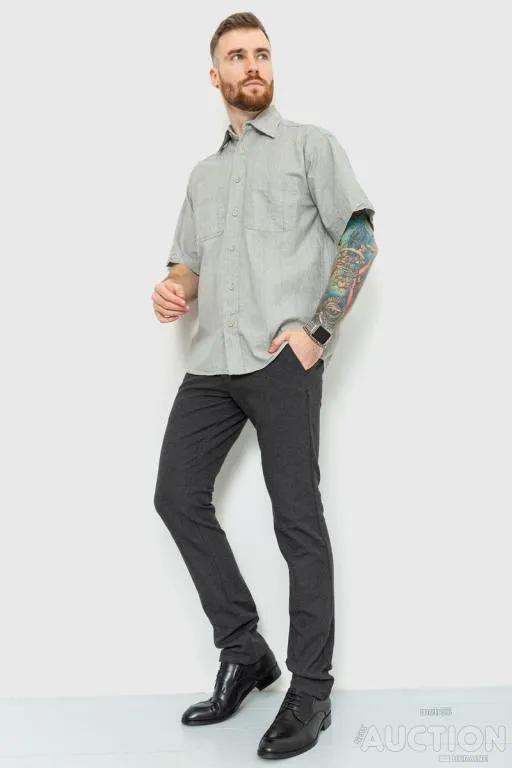 Купити Рубашка мужская повседневная, цвет серый, 167R962