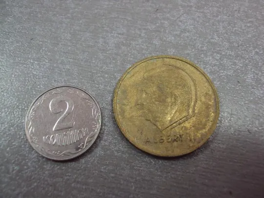 монета бельгия 5 франков 1994 №8910 Ціна