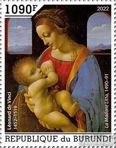 Бурунди-Леонардо да Винчи-2022. Чистый полный красивый комплект-Блок+2 М/Листа + серия 1 марка.MNH. Продаж