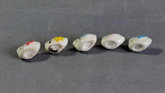 Лебеди лебедь мини набор 5шт старый советский фарфор фигурка статуетка БУ лебіді порцелянові Продаж