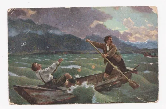 А. Диффенбахер = В ЛОДКЕ НА МОРЕ = до 1917 г. = п/п Ціна