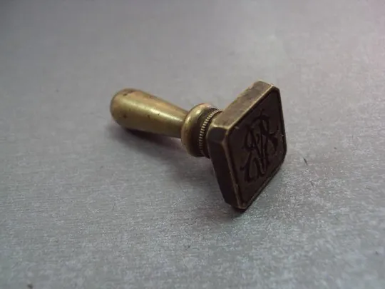 Печатка печать бронза аббревиатура длина 4,3 см №11742 Ціна