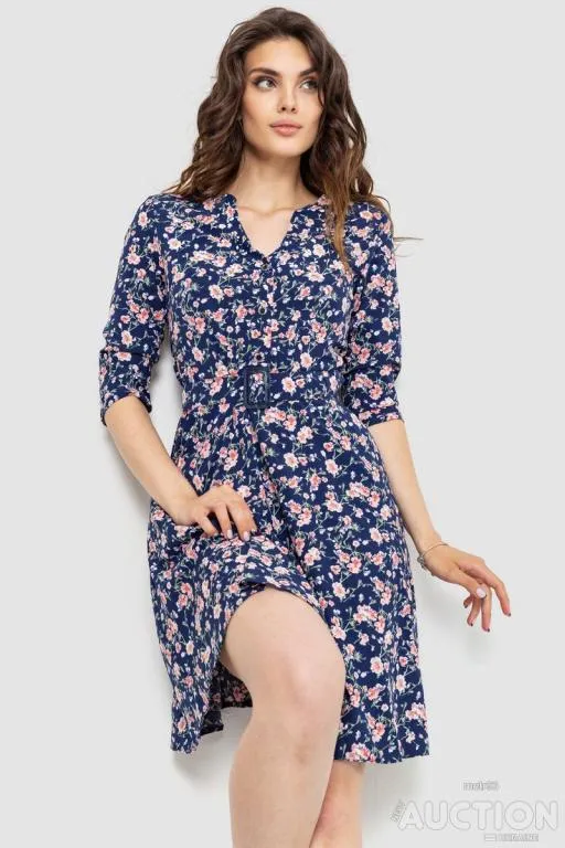 Платье софт, цвет сине-розовый, 230R032-2 Ціна