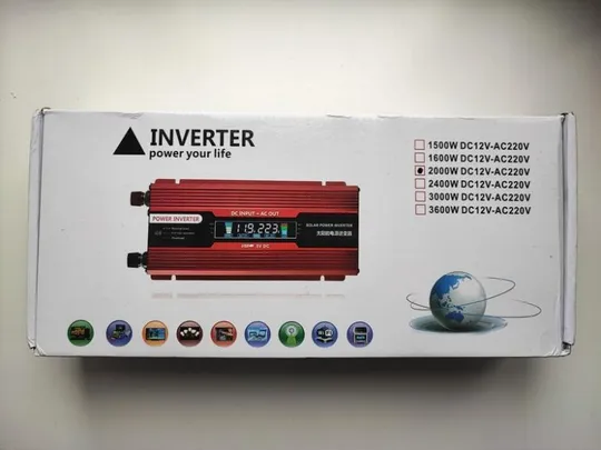 Перетворювач напруги, інвертор автомобільний 2000w  2 usb З аукціону