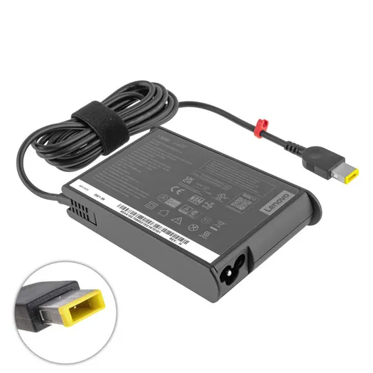 Купити Оригінальний блок живлення для ноутбука LENOVO 20V, 6.75A, 135W, USB+pin (Square 5 Pin DC Plug), 3 pin, black, SLIM OVALE
