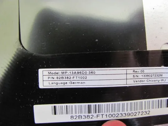 №127-4 Кришка панель палмрест та тачпад з клавіатурою 30B800-FT1211 для MEDION AKOYA S6212T оригінал Інтернет-аукціон