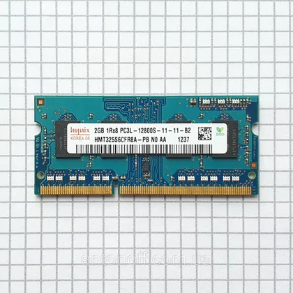 фото, Модуль пам'яті Hynix 2GB 1Rx8 PC3L-12800S (DDR3L) HMT325S6CFR8A-PB для ноутбука оригінал