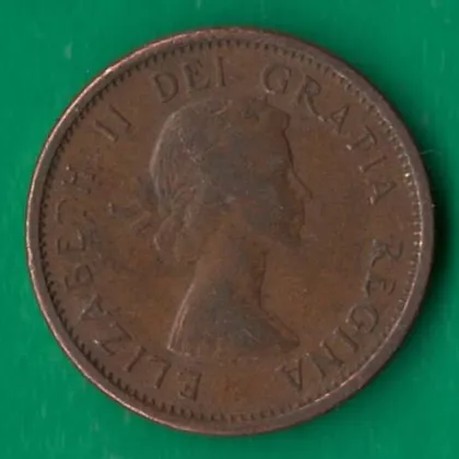 фото, 1 цент 1963 року Канада [МШ]