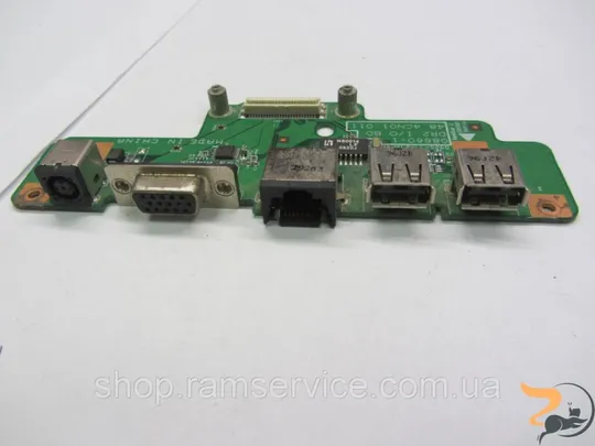 Роз’єм живлення, VGA, LAN, USB для ноутбука DELL Inspiron 1750, *48.4CN01.011, б/в Ціна