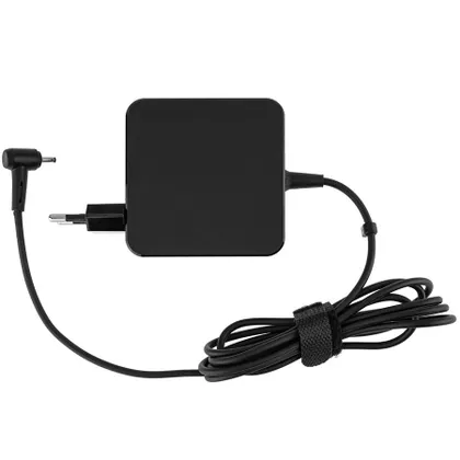 фото, Блок живлення для ноутбука ASUS 19V, 3.42A, 65W, 3.0*1.0мм, L-конектор, квадратний, black (AC ADAPTER)