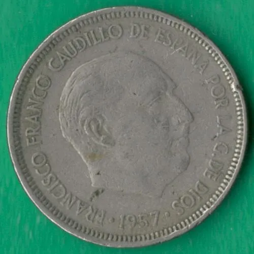 5 песет 1957 (1959) року Іспанія [КВ] Ціна