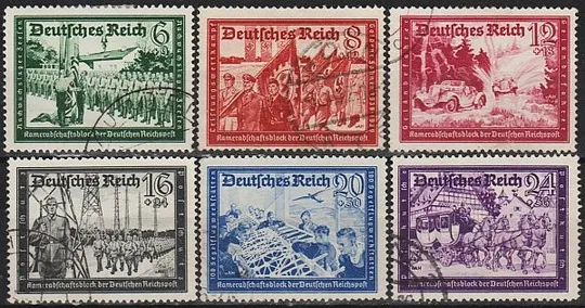 1941 - Рейх - Пошта Німеччини Mi.773-78 _гаш _32,0 € Ціна