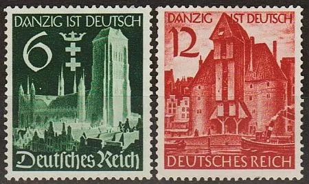 1939 - Рейх - Гданськ німецький Mi.714-15 (*) Ціна