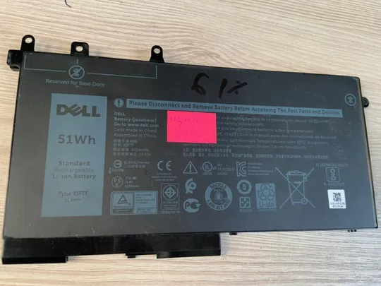 48 DELL 93FTF Износ: 62% Dell Latitude14 5480, 5490, 5491, M3530, Dell Precision 15 3520 Ціна