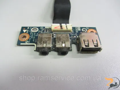 фото, Плата USB, аудіо вихід для ноутбука Asus K53T, *LS7322P, б/в