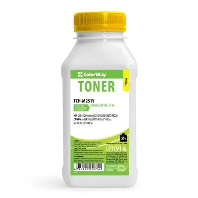 Тонер HP CLJ Pro 200 M251/MFP276 55g Yellow ColorWay (TCH-M251Y) Ціна