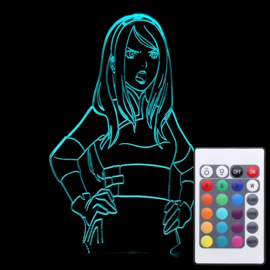 Акриловий світильник-нічник з пультом 16 кольорів Сакура Харуно tty-n001106 Ціна