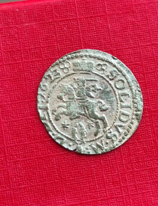 Купити 1 солид 1623 года серебро, средневековая монета, Речь Посполитая, крылатый гусар hkd633