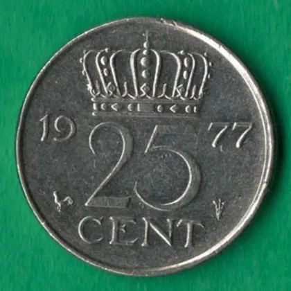 фото, 25 центів 1977 року Нідерланди [М]