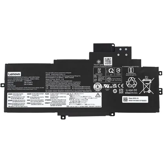 Оригінальна батарея для ноутбука Lenovo L21M3P74 (Lenovo ThinkPad X1 Nano Gen 2) 11.61 4260mAh 49.5Wh Black Ціна