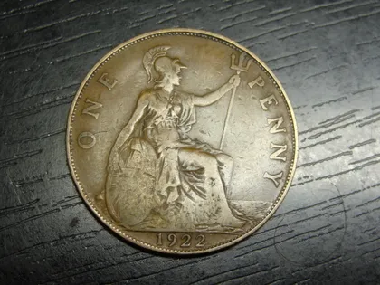 фото, 1 пенні Британія 1922
