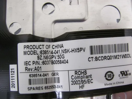 номер0012-25 клавіатура робоча 6037B0058404 638514-041 для Hp EliteBook 8760W 8770W оригінал Недорого