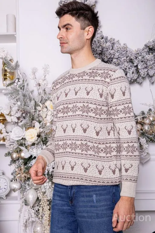 Свитер мужской, цвет бежевый, 161R706 З аукціону