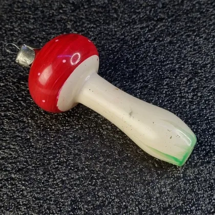 фото, Елочное украшение "красный мухомор" (ссср)