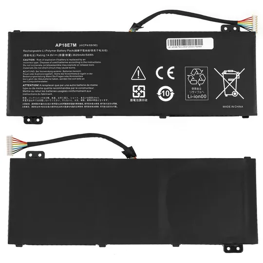 Батарея для ноутбука ACER AP18E7M (Aspire: A715-74G, AN515-54, CN517-71, PT315-51, PT317-53  series) 14.8V 3620mAh 54Wh, Black Ціна