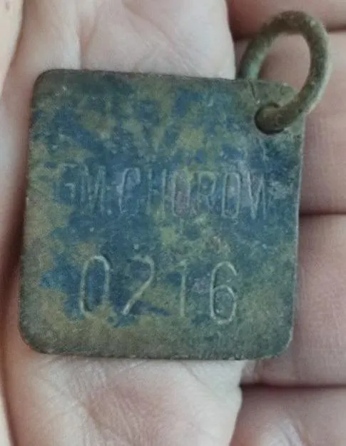 Купити Антикварный номерной жетон  для собаки Польша 1920-х гг. Здолбунов PKN50